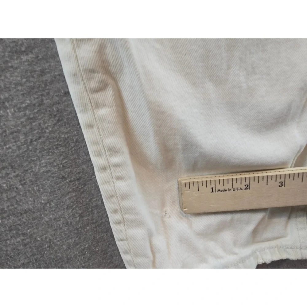 Allsaints Rex Damaged Jeans 33x33 White‎ Distressed Button Fly Denim